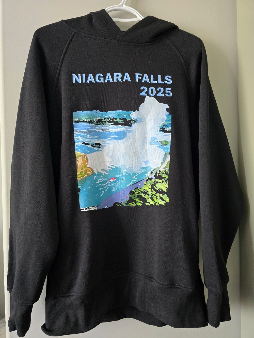 Niagara Falls 2025 Black Graphic Hoodie Sweatshirt Size Medium